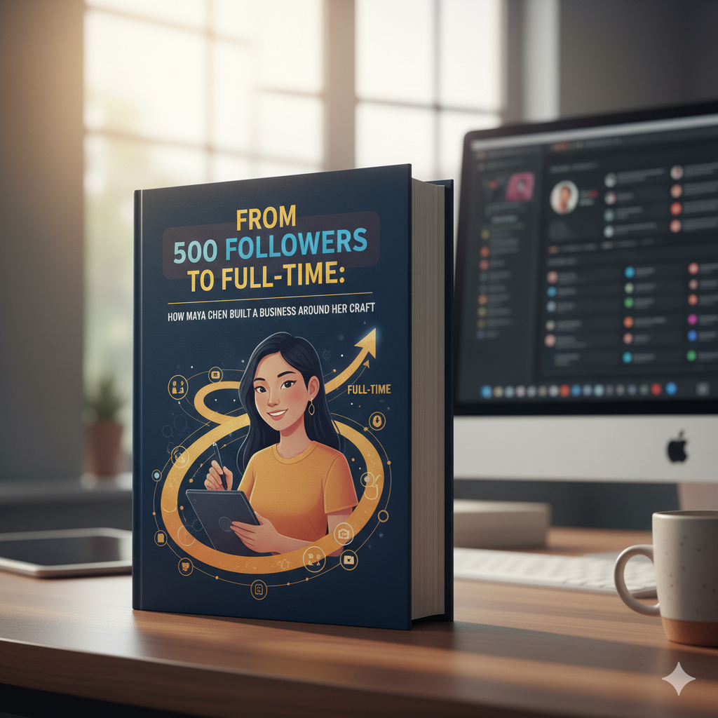 Read more about the article From 500 Followers to Full-Time: How Maya Chen Built a Business Around Her Craft